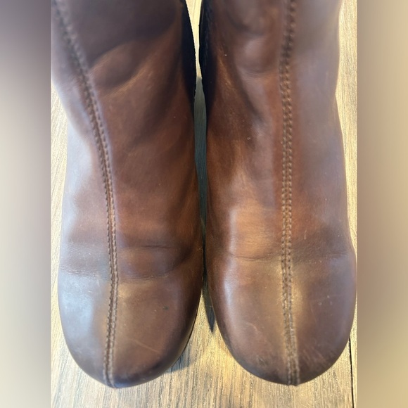 Womens Dansko Scout Brown Leather Ankle Zip Bootie Boots Size 40 Workwear Boho - Picture 14 of 16